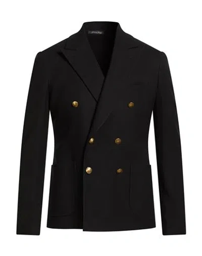 Brian Dales Man Blazer Black Size 38 Cotton, Wool, Elastane