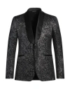 Brian Dales Man Blazer Black Size 44 Polyester, Acrylic, Metal In Black