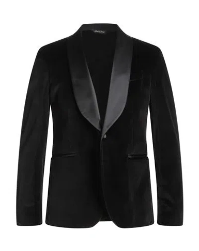 Brian Dales Man Blazer Black Size 42 Cotton, Viscose, Elastane