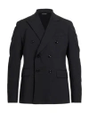 Brian Dales Man Blazer Midnight Blue Size 38 Wool, Elastane In Black