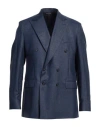 Brian Dales Man Blazer Blue Size 42 Linen, Polyamide In Blue