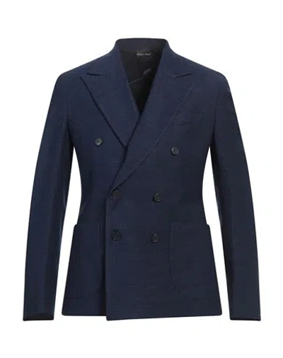 Brian Dales Man Blazer Blue Size 42 Wool, Elastane