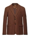 Brian Dales Man Blazer Brown Size 38 Wool, Polyester, Viscose, Elastane In Brown