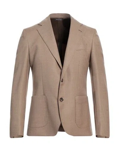 Brian Dales Man Blazer Camel Size 42 Wool In Sand