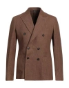 Brian Dales Man Blazer Camel Size 44 Linen In Beige