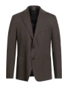 Brian Dales Man Blazer Dark Brown Size 44 Polyester, Wool, Elastane