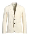 Brian Dales Man Blazer Ivory Size 40 Cotton, Elastane, Nylon In White
