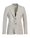 Brian Dales Man Blazer Light Grey Size 44 Linen In Grey