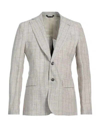 Brian Dales Man Blazer Light Grey Size 44 Linen