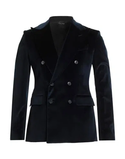 Brian Dales Man Blazer Midnight Blue Size 36 Cotton, Viscose, Elastane