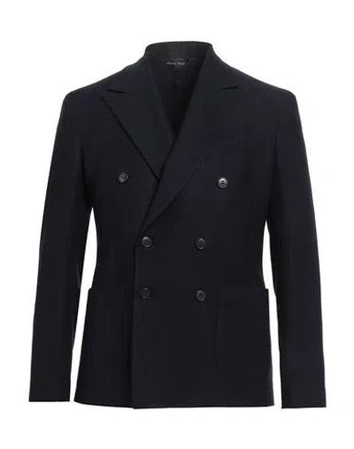 Brian Dales Man Blazer Midnight Blue Size 38 Wool, Elastane