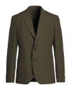 Brian Dales Man Blazer Military Green Size 42 Linen