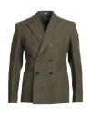 Brian Dales Man Blazer Military Green Size 44 Linen