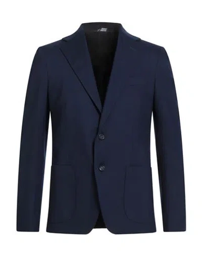 Brian Dales Man Blazer Navy Size 42 Polyester, Wool, Elastane