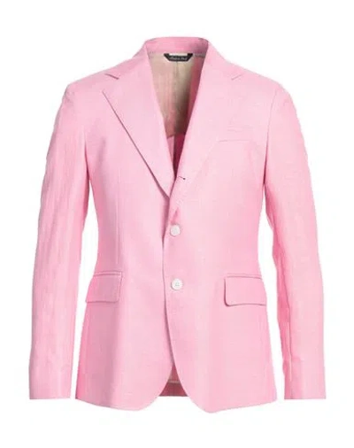 Brian Dales Man Blazer Pink Size 38 Linen, Polyamide