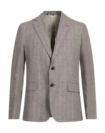 Brian Dales Man Blazer Sand Size 42 Linen In Beige