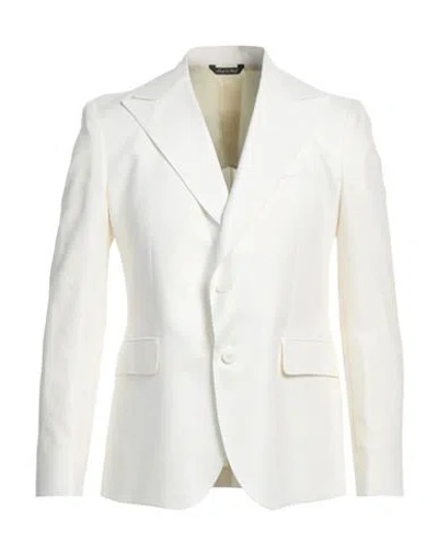Brian Dales Man Blazer White Size 36 Linen, Polyamide
