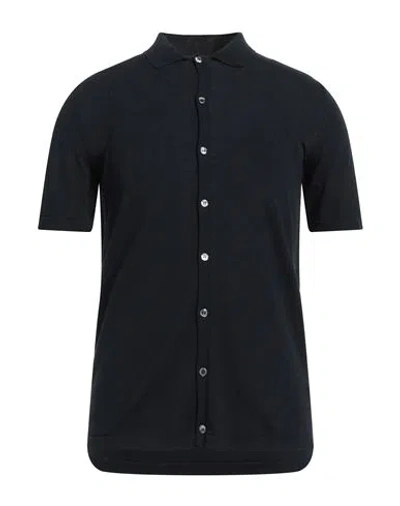 Brian Dales Man Cardigan Midnight Blue Size S Cotton