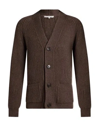Brian Dales Man Cardigan Taupe Size L Wool, Acrylic, Cashmere In Brown