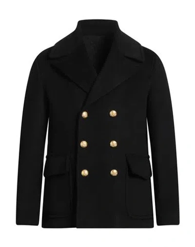 Brian Dales Man Coat Black Size 38 Wool, Mohair Wool