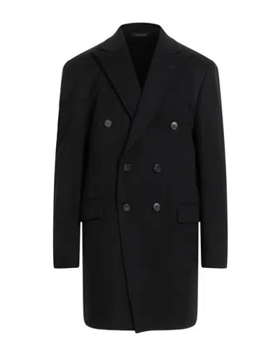 Brian Dales Man Coat Black Size 44 Wool, Polyamide