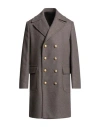 Brian Dales Man Coat Khaki Size 40 Wool, Polyamide In Gray
