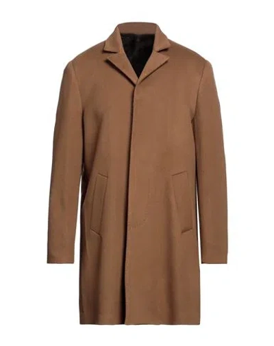 Brian Dales Man Coat Khaki Size 44 Wool, Polyamide In Beige