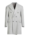 Brian Dales Man Coat Light Grey Size 42 Wool, Polyamide In Gray