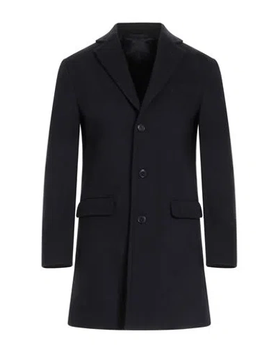 Brian Dales Man Coat Midnight Blue Size 42 Wool, Polyamide