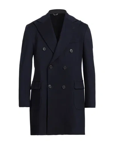 Brian Dales Man Coat Midnight Blue Size 44 Wool
