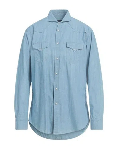 Brian Dales Man Denim Shirt Blue Size 16 ½ Cotton