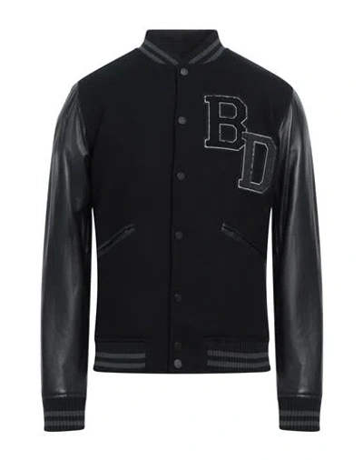 Brian Dales Man Jacket Black Size 40 Wool, Soft Leather