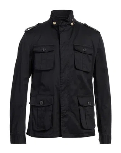 Brian Dales Man Jacket Black Size 42 Cotton, Elastane