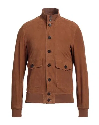 Brian Dales Man Jacket Brown Size 44 Leather