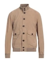 Brian Dales Man Jacket Camel Size 48 Leather In Beige