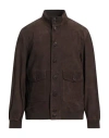 Brian Dales Man Jacket Chocolate Brown Size 44 Leather