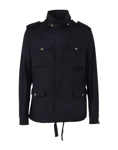 Brian Dales Man Jacket Midnight Blue Size 38 Wool, Cotton In Blue