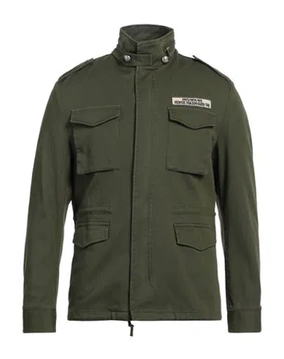 Brian Dales Man Jacket Military Green Size 38 Polyester