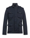 Brian Dales Man Jacket Navy Size 44 Cotton, Elastane