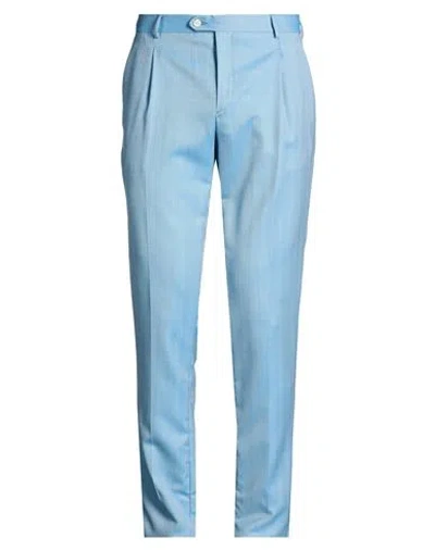 Brian Dales Man Pants Azure Size 38 Wool In Blue