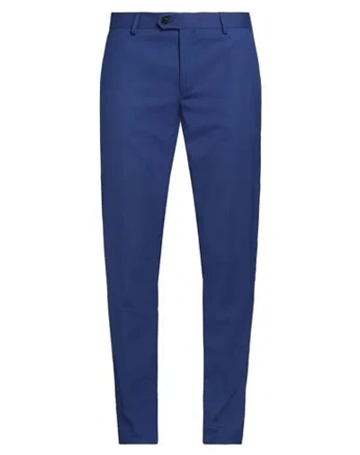 Brian Dales Man Pants Blue Size 32 Polyester, Wool, Elastane