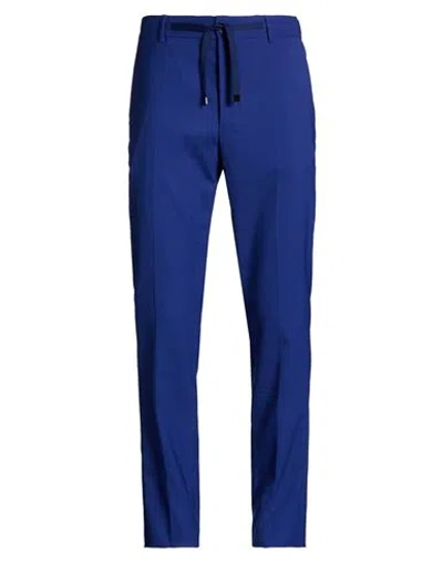 Brian Dales Man Pants Blue Size 38 Polyester, Wool, Elastane