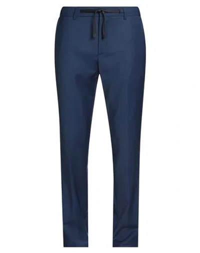 Brian Dales Man Pants Blue Size 38 Polyester, Wool, Lycra