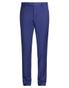 Brian Dales Man Pants Bright Blue Size 28 Wool, Polyester, Elastane