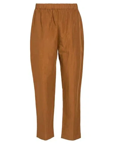 Brian Dales Man Pants Brown Size 34 Cotton, Linen