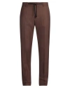 Brian Dales Man Pants Camel Size 34 Polyester, Wool, Elastane In Beige
