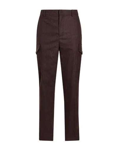 Brian Dales Man Pants Dark Brown Size 36 Wool, Polyamide, Cashmere, Elastane
