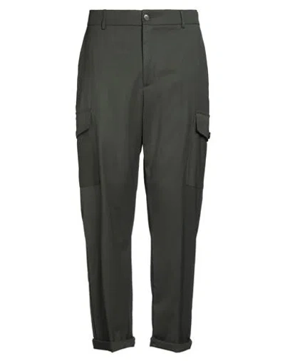 Brian Dales Man Pants Dark Green Size 36 Polyester, Wool, Elastane In Gray