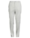 Brian Dales Man Pants Light Grey Size 42 Linen, Viscose, Elastane In Gray