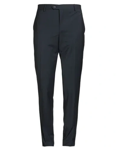 Brian Dales Man Pants Midnight Blue Size 38 Wool, Polyester, Elastane In Black